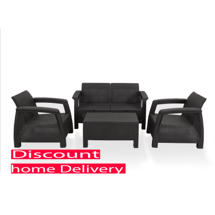 Caino Sofa 4 Pcs Set W/O Foam Black