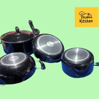 7 PC Set Induction Black Color & Brown Marbel Color /5 b k 240725